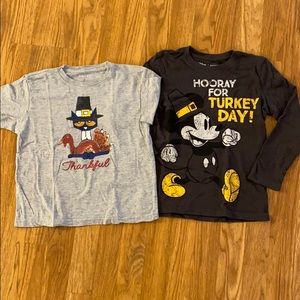 Thanksgiving shirts Pete the Cat and Mickey 5/6